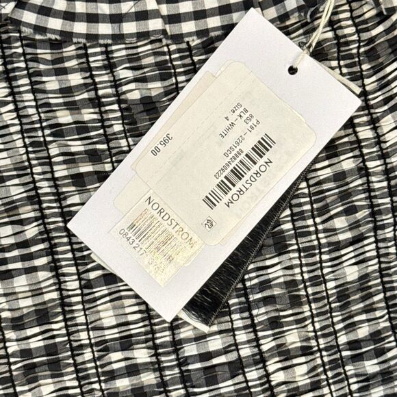 NWT Phillip Lim Women's Gathered Gingham Top Size 4 - Picture 5 of 7